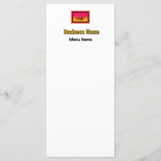 Geo Bamboo Maze Theepot Red Caterer's Menu (Voorkant)