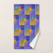 Geo Blauwe Reflecties Bad Handdoek (Handdoek)