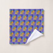 Geo Blauwe Reflecties Bad Handdoek (Wasdoekje)