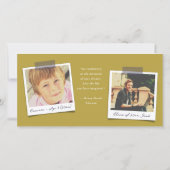 Geo Blue Criss Cross Color Block Photo Afstuderen Bedankkaart (Achterkant)