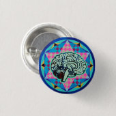 Geo-Brain Ronde Button 3,2 Cm (Voorkant /achterkant)