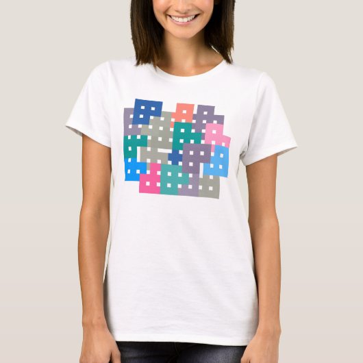 Geo Bricks Puzzle T-shirt (Voorkant)