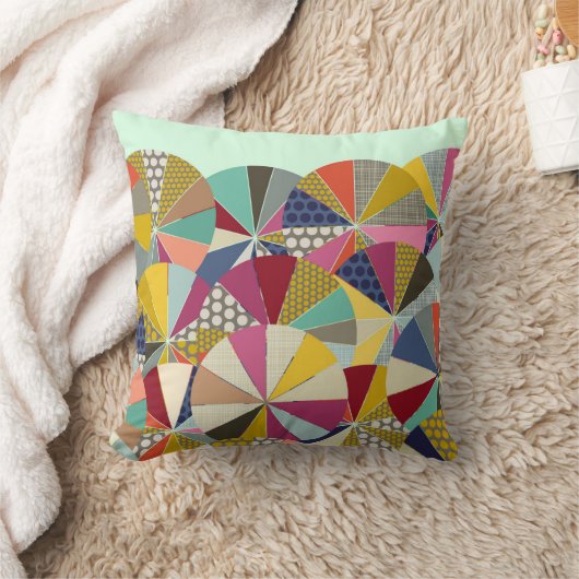 geo brolly mint kussen (Deken)