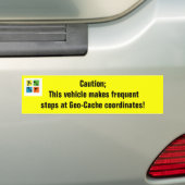 Geo-cachecoördinaten Bumpersticker (Op auto)