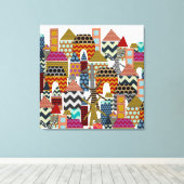 geo canvas afdruk (Insitu (Houten vloer))