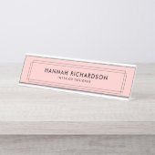 Geo Chic | Gepersonaliseerd Bureau Naambordje (Voorkant)