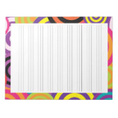 Geo Circles Handscripting Penmanship Practice Pape Notitieblok (Voorkant)