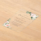 Geo Clear Acryl Bloemen Quinceanera Acryl Uitnodigingen (Laagn)