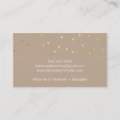GEO CONFETTI GOLD stijlvol trendy cool kraft wit Visitekaartje (Achterkant)