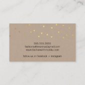 GEO CONFETTI GOLD stijlvol trendy cool kraft zwart Visitekaartje (Achterkant)