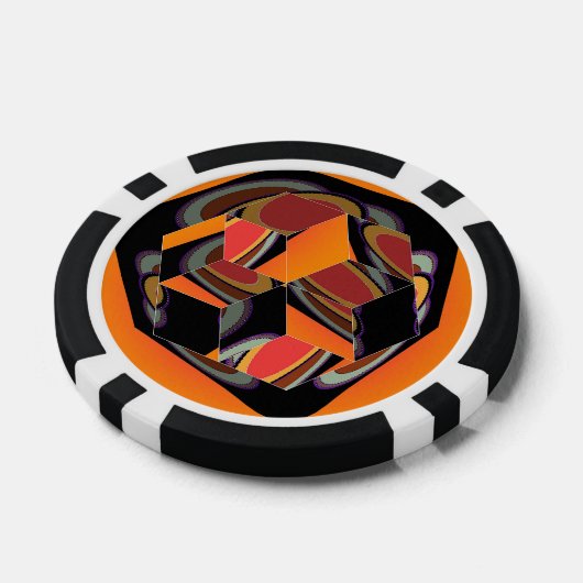 Geo Cube Poker Chips (Enkel)