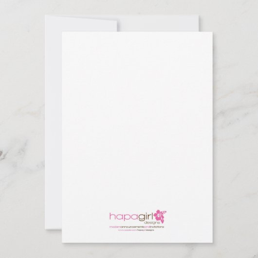 Geo de Uitnodiging van het Baby shower van de Gira (Achterkant)