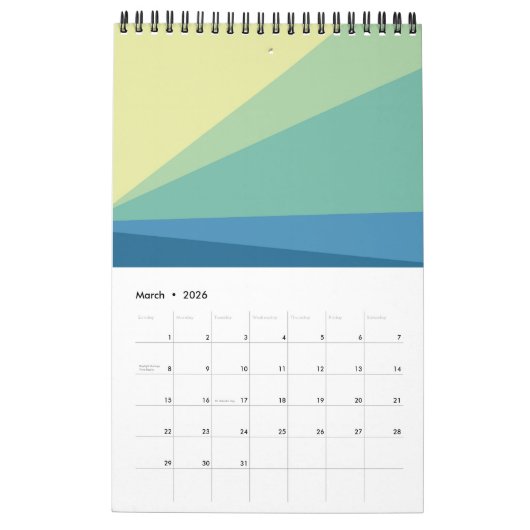 Geo Design Pastell Kalender (Mar 2026)