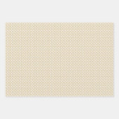 Geo Dot Connected Weave Gold en White Inpakpapier Vel (Voorkant)