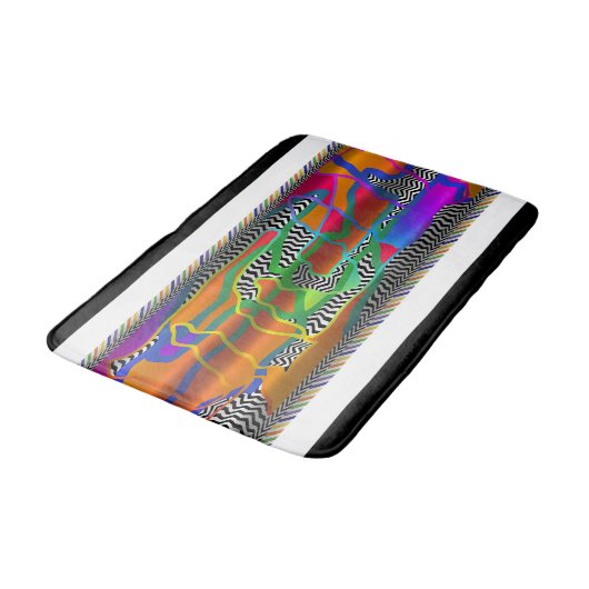 Geo Draapmulticolor medium Badmat (Gekanteld)