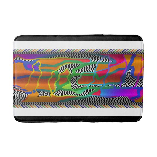 Geo Draapmulticolor medium Badmat (Voorkant)