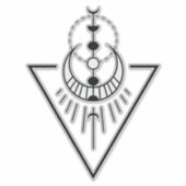 Geo Driehoek Maan Fases Sticker (Voorkant)