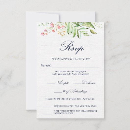 Geo Envy RSVP-kaart Kaart (Voorkant)