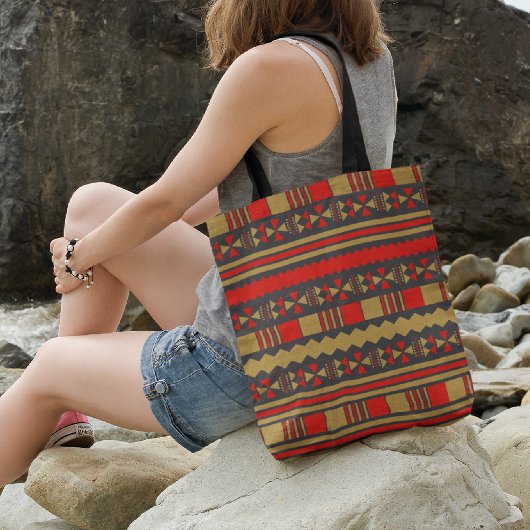 Geo etnische azteken tote bag