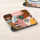 Geo Face Bier Onderzetter (Linkerzijde)