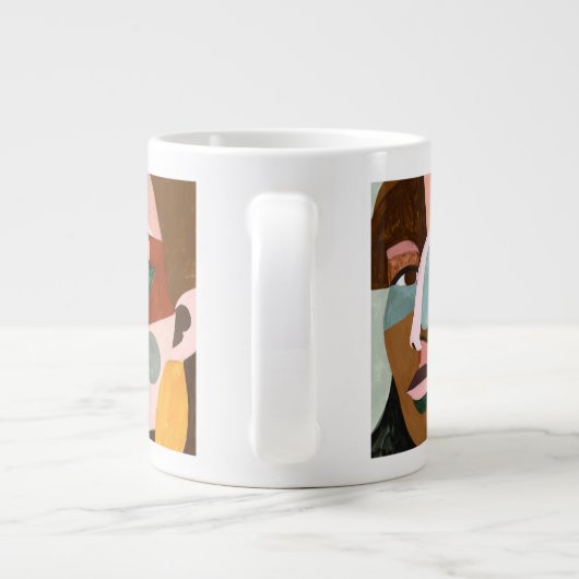 Geo Face Grote Koffiekop (Achterkant)