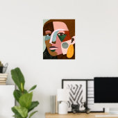 Geo Face Poster (Thuiskantoor)