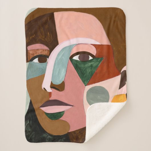 Geo Face Sherpa Deken (Voorkant)