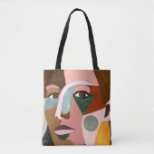 Geo Face Tote Bag (Voorkant)