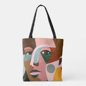 Geo Face Tote Bag (Achterkant)