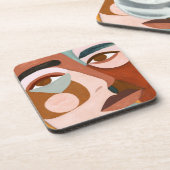 Geo Face Upclose Bier Onderzetter (Linkerzijde)