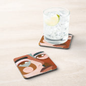 Geo Face Upclose Bier Onderzetter (Rechterzijde)