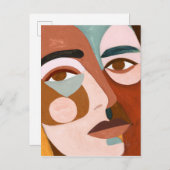 Geo Face Upclose Briefkaart (Voorkant / Achterkant)