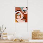 Geo Face Upclose Poster (Keuken)