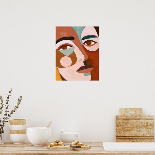 Geo Face Upclose Poster (Keuken)