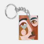 Geo Face Upclose Sleutelhanger (Voorkant Links)