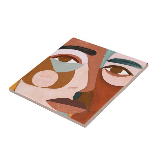 Geo Face Upclose Tegeltje (Zijkant)