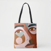 Geo Face Upclose Tote Bag (Voorkant)