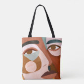 Geo Face Upclose Tote Bag (Achterkant)