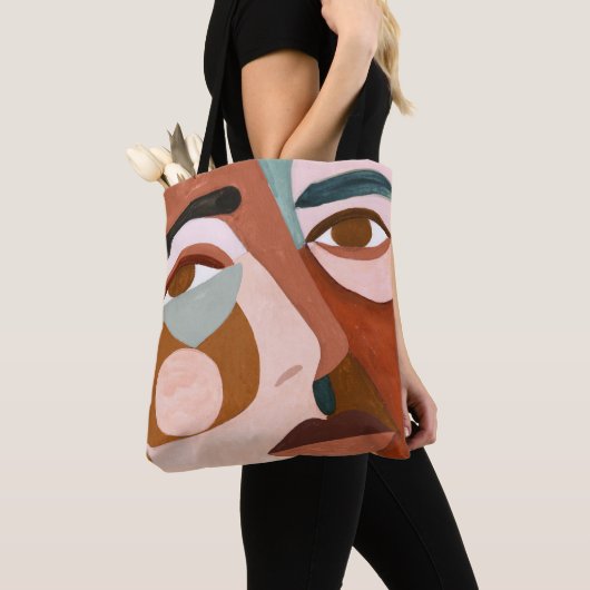Geo Face Upclose Tote Bag (Dichtbij)