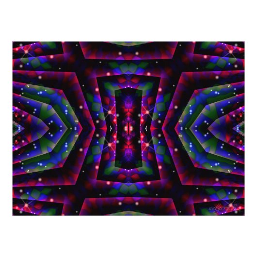 Geo-Fantasy Night Twinking Skies Print Foto Afdruk (Voorkant)