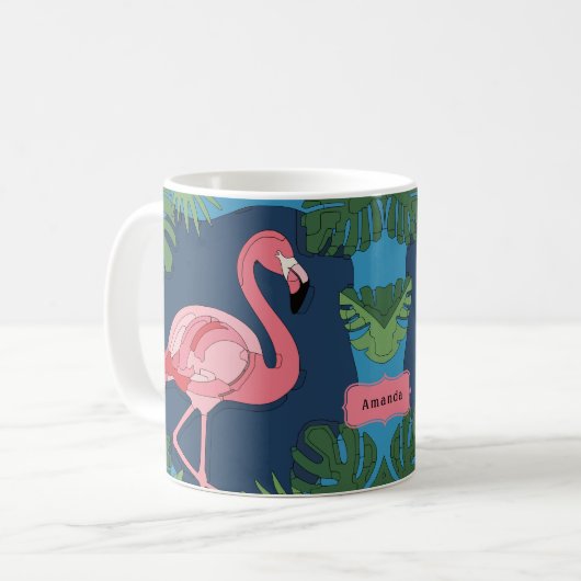 Geo Flamingo Koffiemok (Voorkant links)