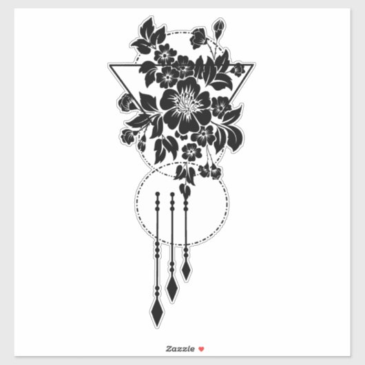 Geo Flower Sticker (Vel)
