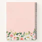 Geo Gold Lijst Blush Pink Floral Afstuderen Notitieboek (Achterkant)