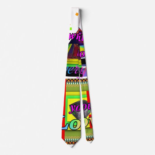 Geo Grafische Kleuren Stropdas (Voorkant)