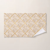 GEO GRID BLOCK GOLD BRONZE BATHROOM TOWEL SET BAD HANDDOEK (Handdoek)