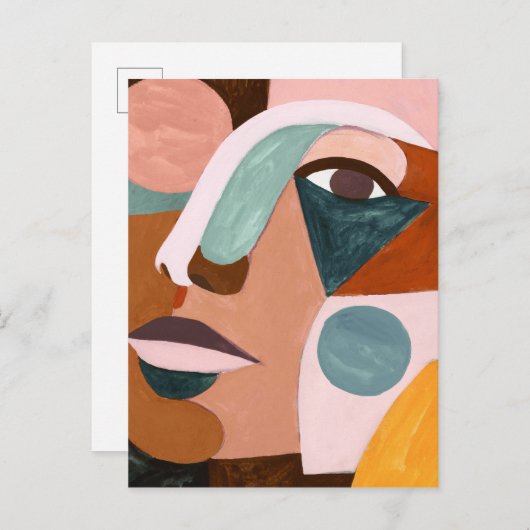 Geo Half Face Briefkaart (Voorkant / Achterkant)