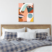 Geo Half Face Canvas Afdruk (Insitu (Slaapkamer))