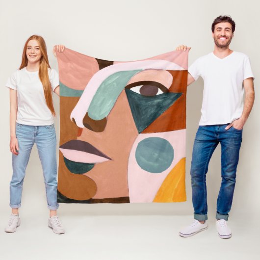 Geo Half Face Fleece Deken (In situ)