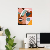 Geo Half Face Poster (Thuiskantoor)