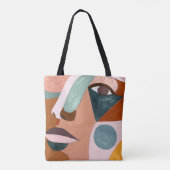 Geo Half Face Tote Bag (Achterkant)